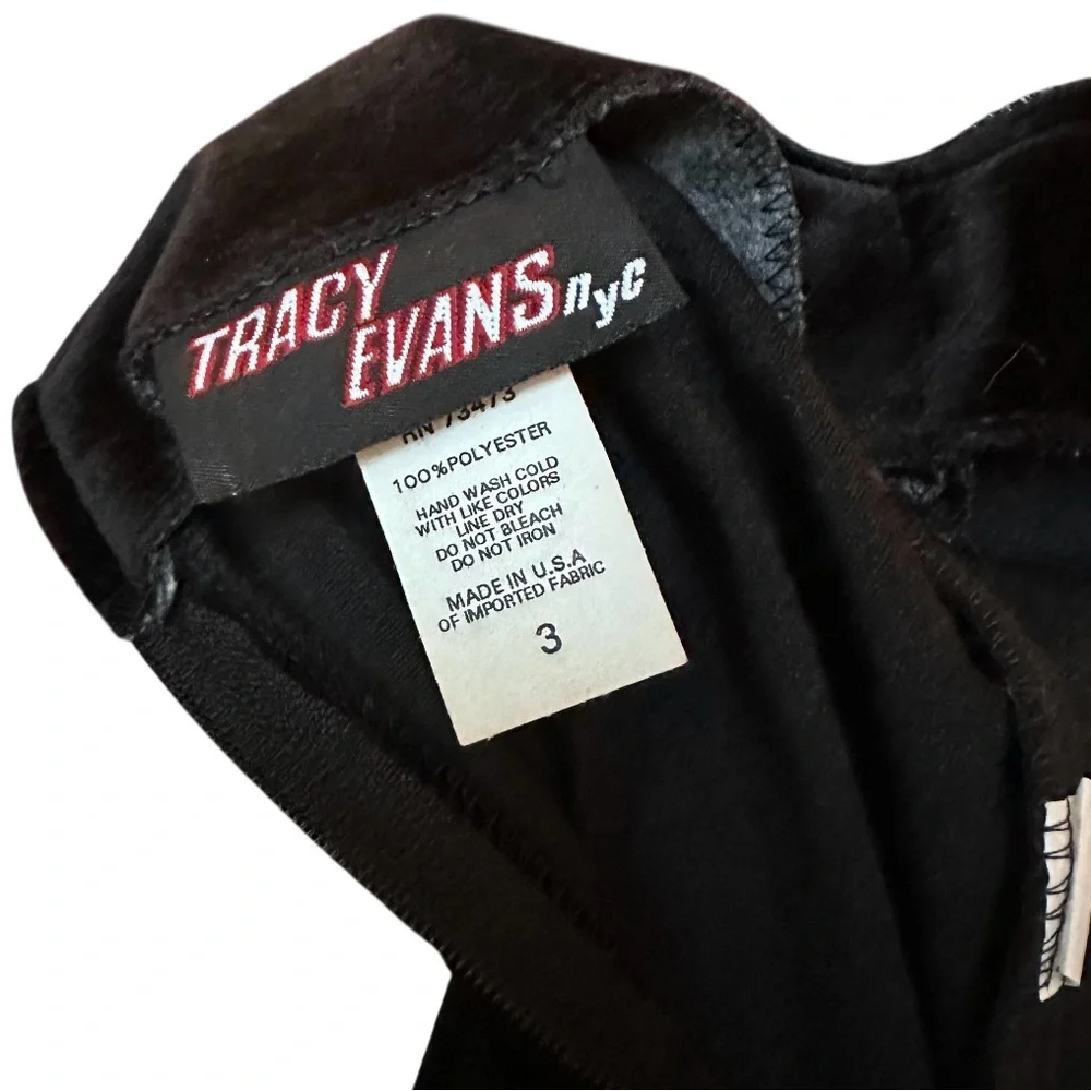 Tracy Evan’s nyc Vintage Black Maxi Skirt Velvet Size 3 EUC
